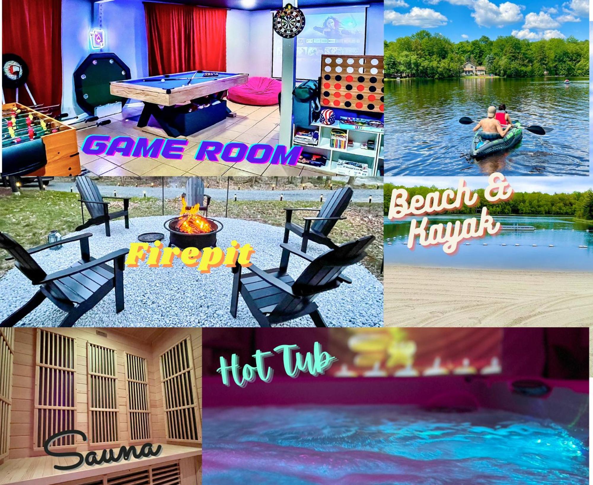 Zen Oasis Retreat Sauna/hotub/firepit/fun/gameroom